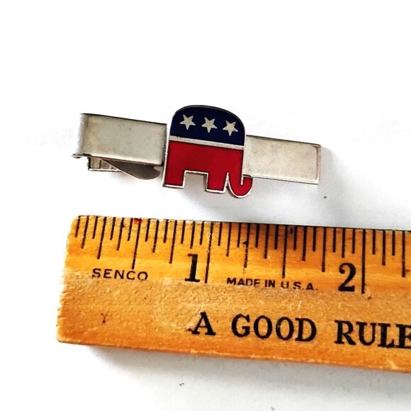 1960s Vintage Republican Elephant Tie Clip - Picture 2 of 3